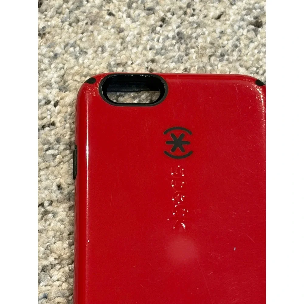 Speck CandyShell iPhone 6 6s Case Red Black Dual Layer Protective Hardshell